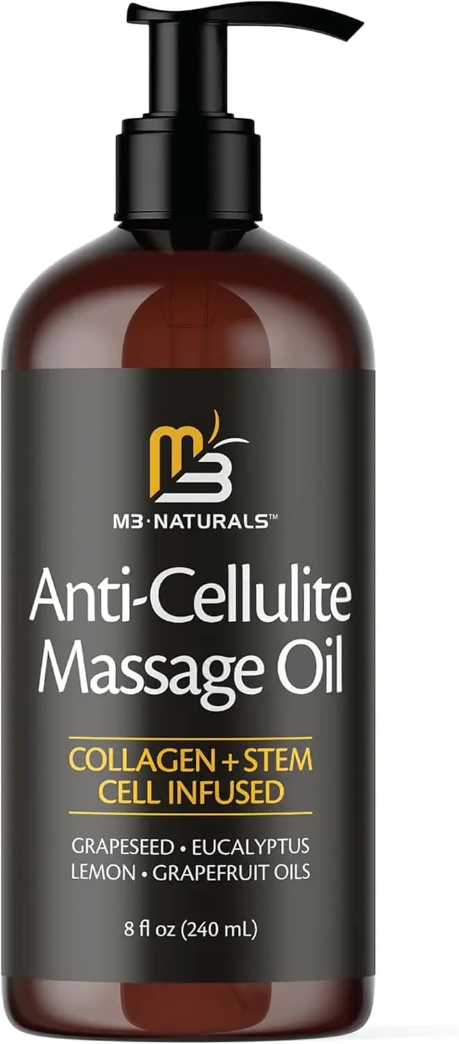 Body Cleansing Massage Oil With Collagen and Staminal Cells – Helps to Levigate Cellulite Appearance and Improves Skin Texture