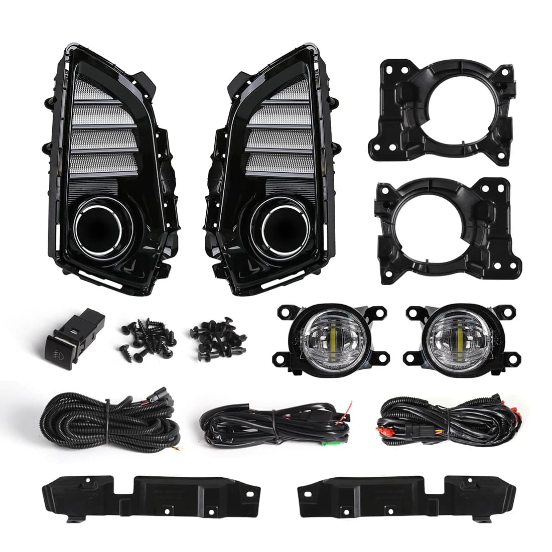 DLAA Ha Condotto La Lampada Della Nebbia DRL Per Toyota Yaris Ativ Vios 2022 2023 Luci Diurne Paraurti Anteriore Faro Copertura Cablaggio 12V