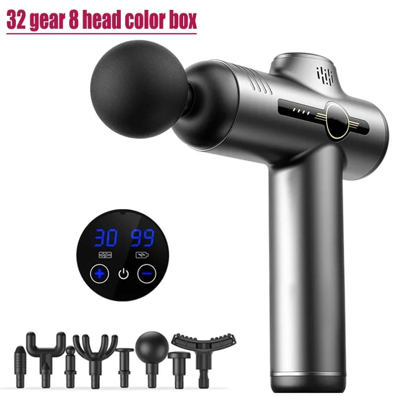 Portable Electric Massage Gun/Style Strap suitable for muscle relaxation of deep tissues throughout the body, neck, back and legs