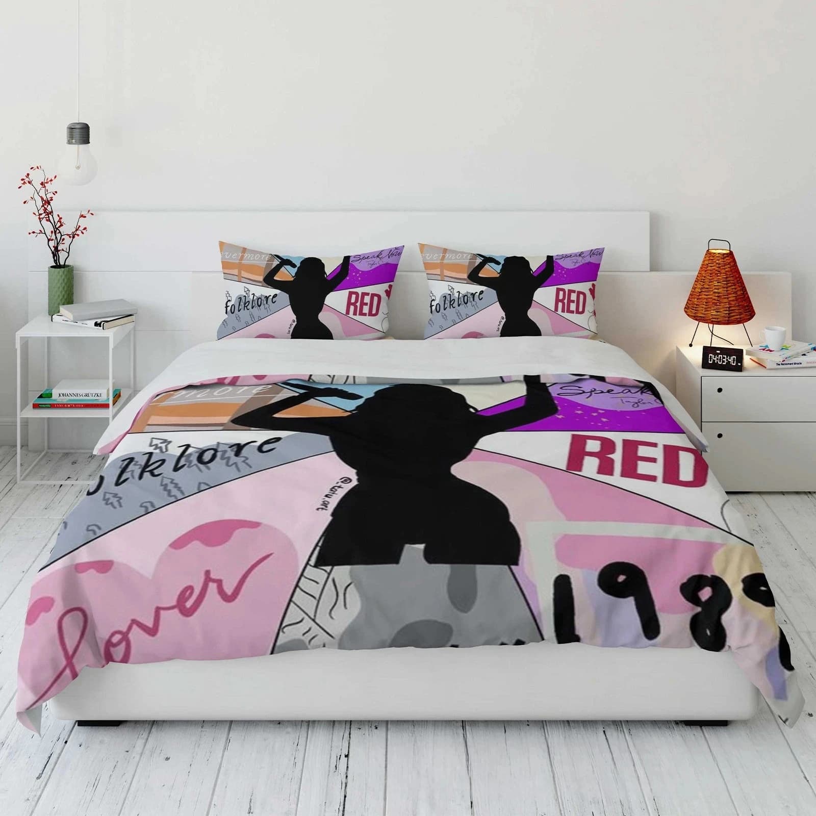 Pop Cantante Femminile Taylors Set di biancheria da letto con stampa 3D Celebrity Swift Copripiumino Federa Kit letto Famosa stella Copripiumino Set letto