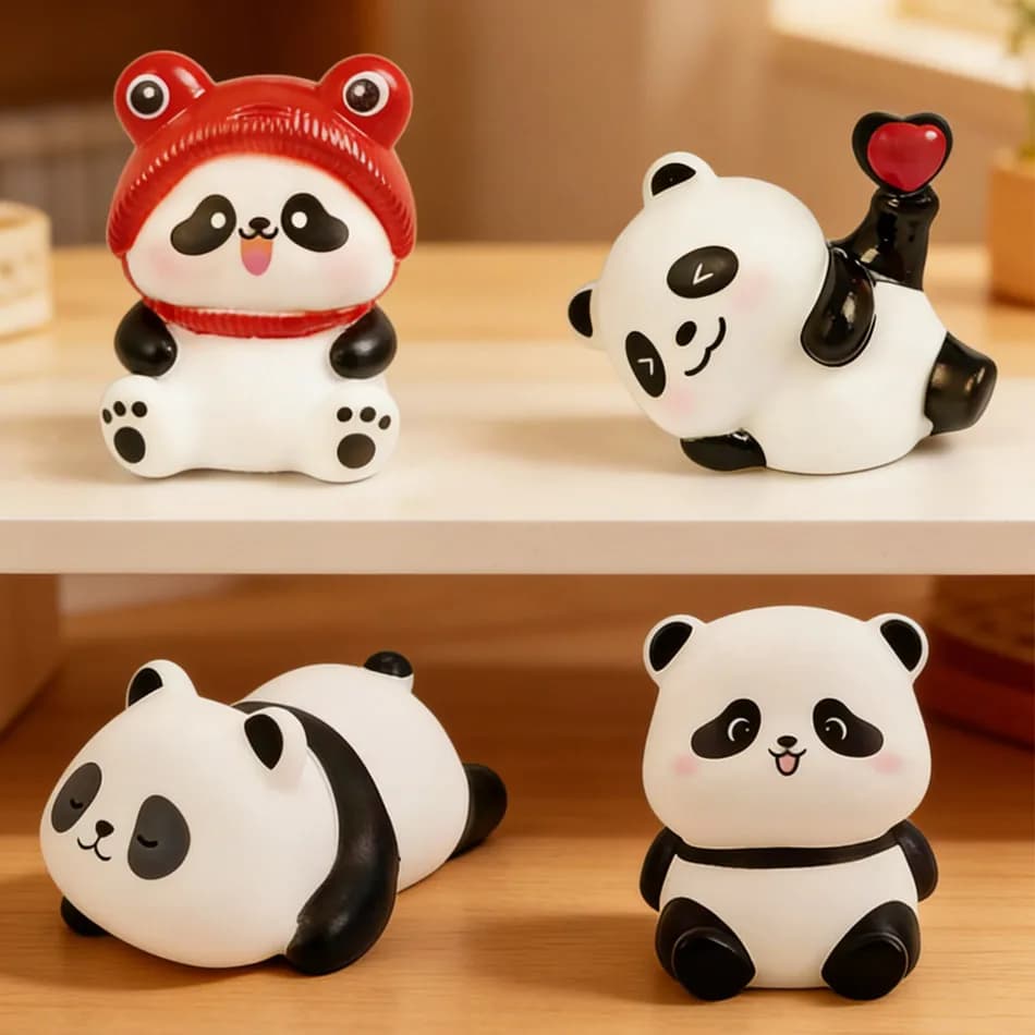 La luce notturna a forma di simpatico panda, con animali dei cartoni animati, può essere utilizzata come decorazione per l'atmosfera della camera da letto.