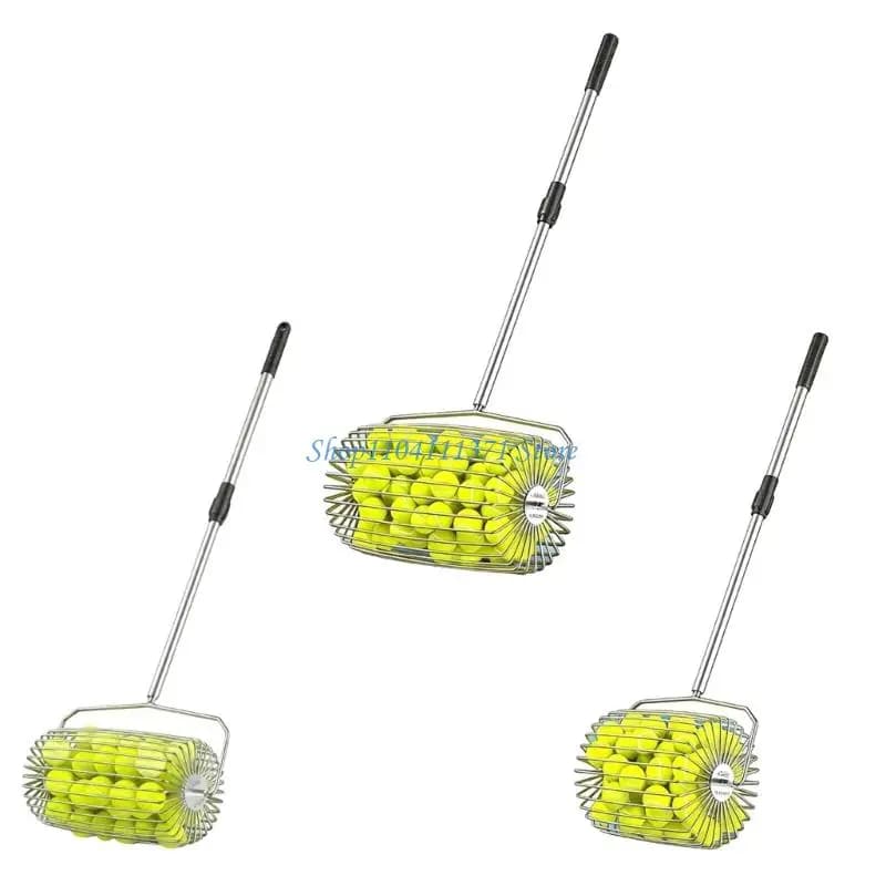 P9FC Raccoglitori palline da tennis con manico Tramogge raccolta palline da tennis Pickleball Raccoglitore palline da