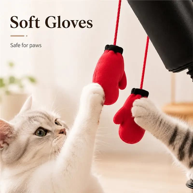 YSUN-Teaser For Felines Cat Punching Bag With Boxing Gloves Plaything For Felines