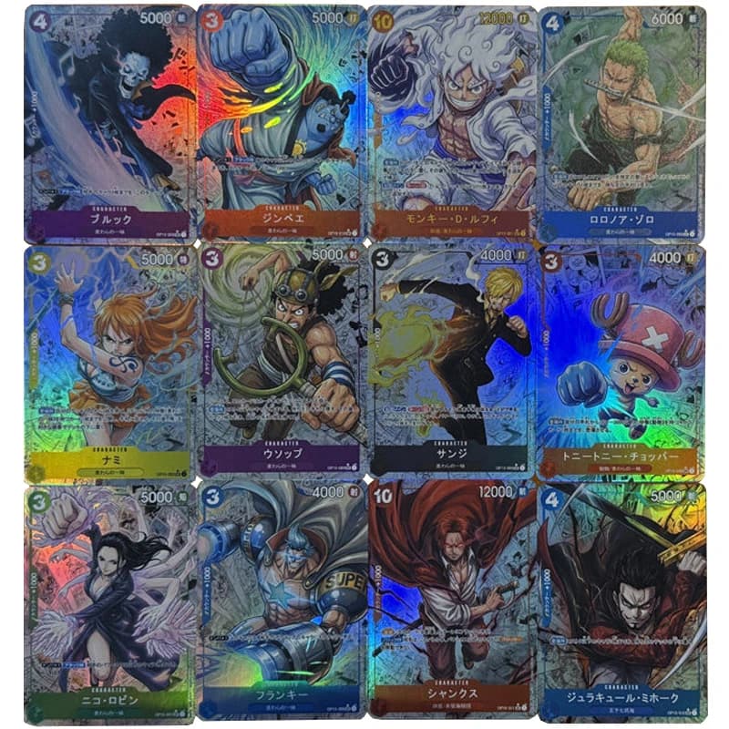 Set da 12 Carte Flash Colorate Fai-da-te Serie Fumetti One Piece OP Nami, Carte da Collezione Anime, Gioco, Regalo, Giocattolo 63*88mm