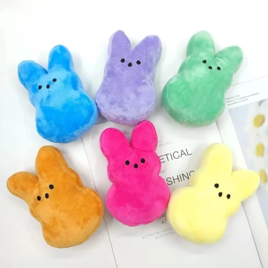 Peeps Peluche Coniglietto Peep Giocattoli pasquali, Riempitivi per sacchetti regalo, Premi di carnevale, Assortimento Bomboniere per filtri per uova pasquali per bambini