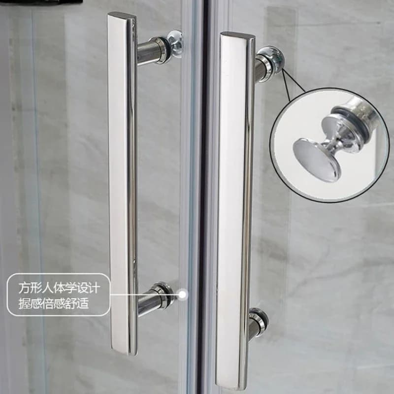 Maniglia per porta doccia in acciaio inossidabile 304, per bagno, con superficie a specchio, interasse fori 145mm, 300mm, 350mm, 400mm, 500mm