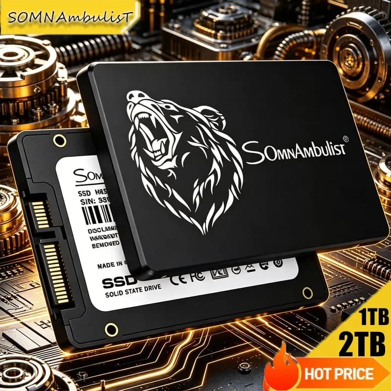 SomnAmbuList 2.5" SATA 3.0 SSD, 128GB 256GB 1TB 2TB High Speed Solid State Drive for Laptop Desktop PC