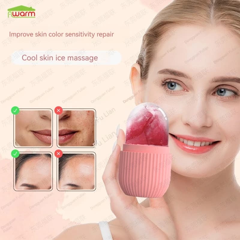 Skin Care Beauty Silicone Ice Face Roller Side Lifting Tools Ice Cube Trays Ice Globe Balls Face Massage Skin Care Tool