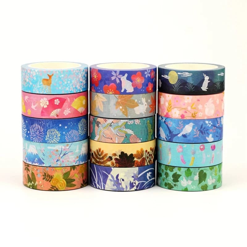 2026 NEW 1PC 10M Spring Patterns Flowers Leaves Rabbits Washi Tape Set for Scrapbooking Masking Tape Cute Jounal Stationery