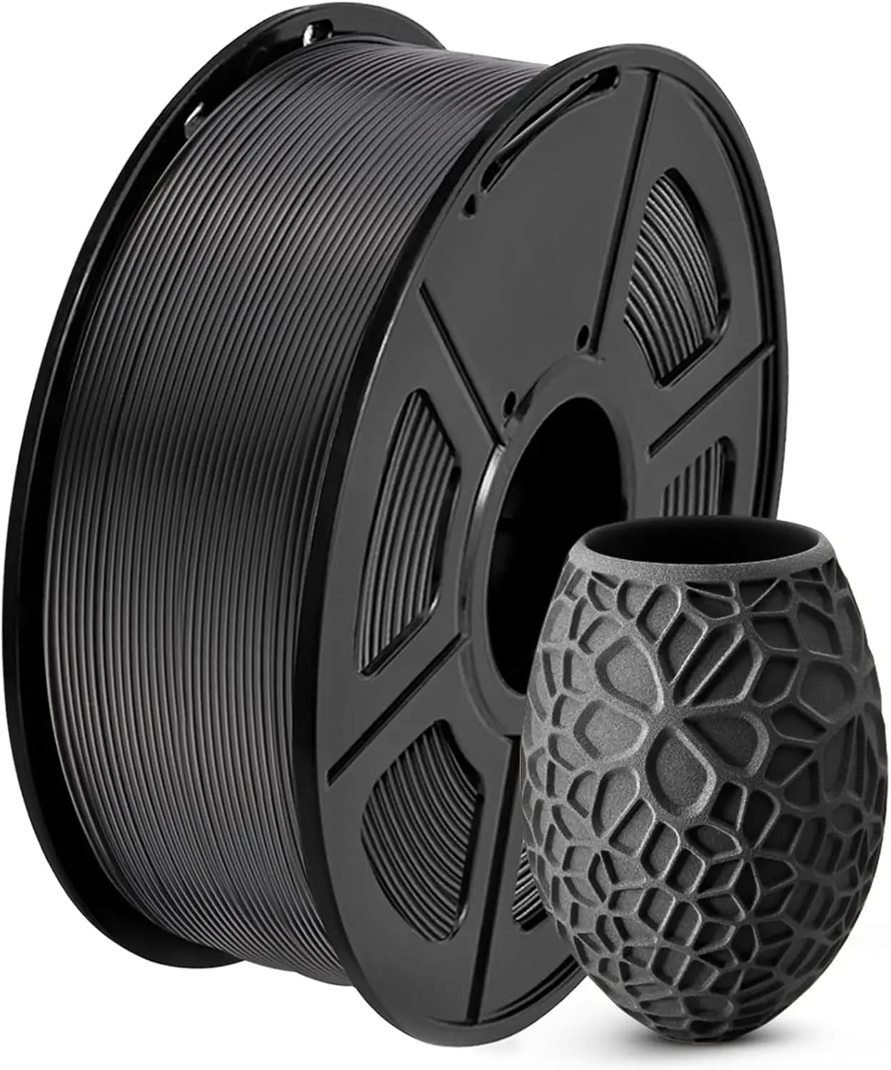 TPU Filament for 3D Printer 1.75mm, High Speed TPU Filament 95A, 250g Flexible 3D Print Fast, Black