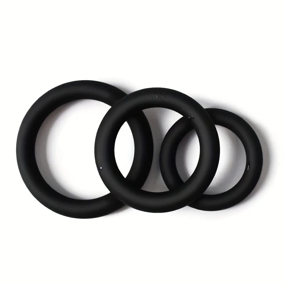 Set di 3 anelli per pene in silicone, anello per il pene che si illumina al buio, ritardante per l'eiaculazione, potenziatore della resistenza maschile, blocca lo sperma, sex toys per uomini e coppie