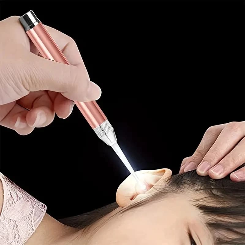 Luminous Stainless Steel Earrings Knife with Light, Visive Tool for Cleaning Eyelets, Practical Accessories for Removing Cloves
