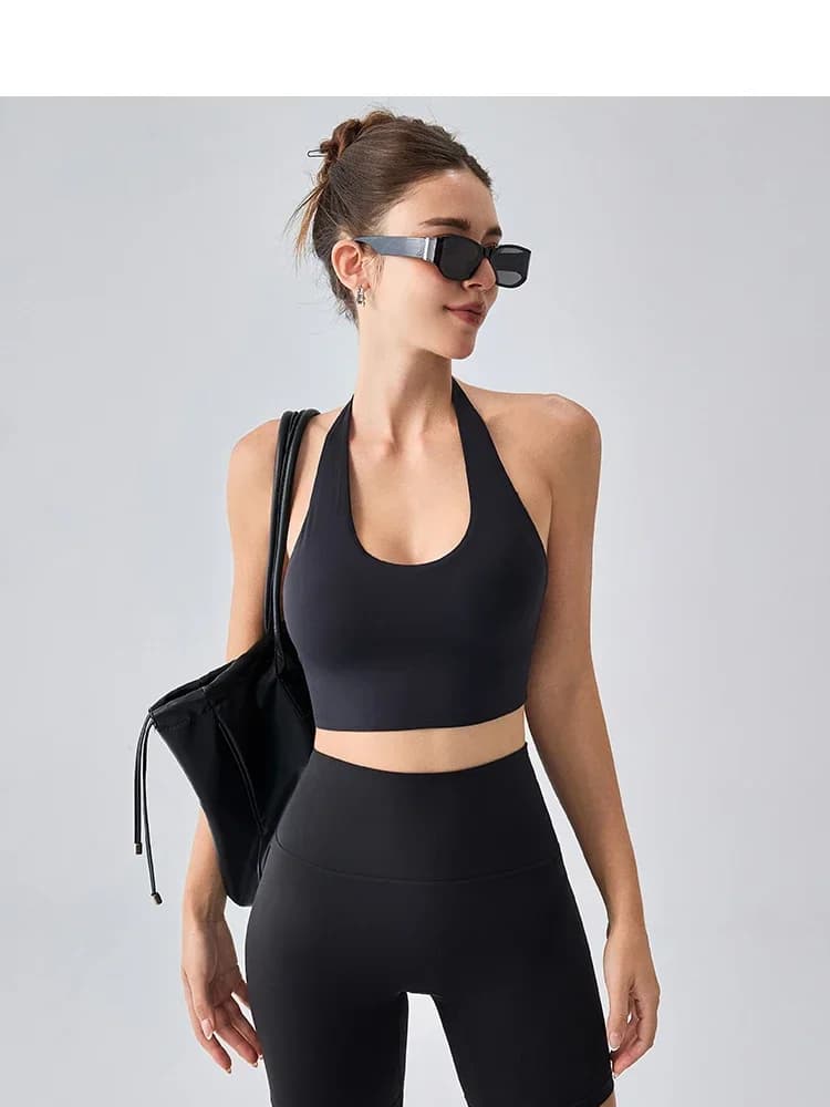 Women's Sexy Sports Bras, Top Halter for Yoga, Fitness, Gym, Anti-shock, Without Sewings, for Running and Training, Rapid Drying, Push-Up Intimate