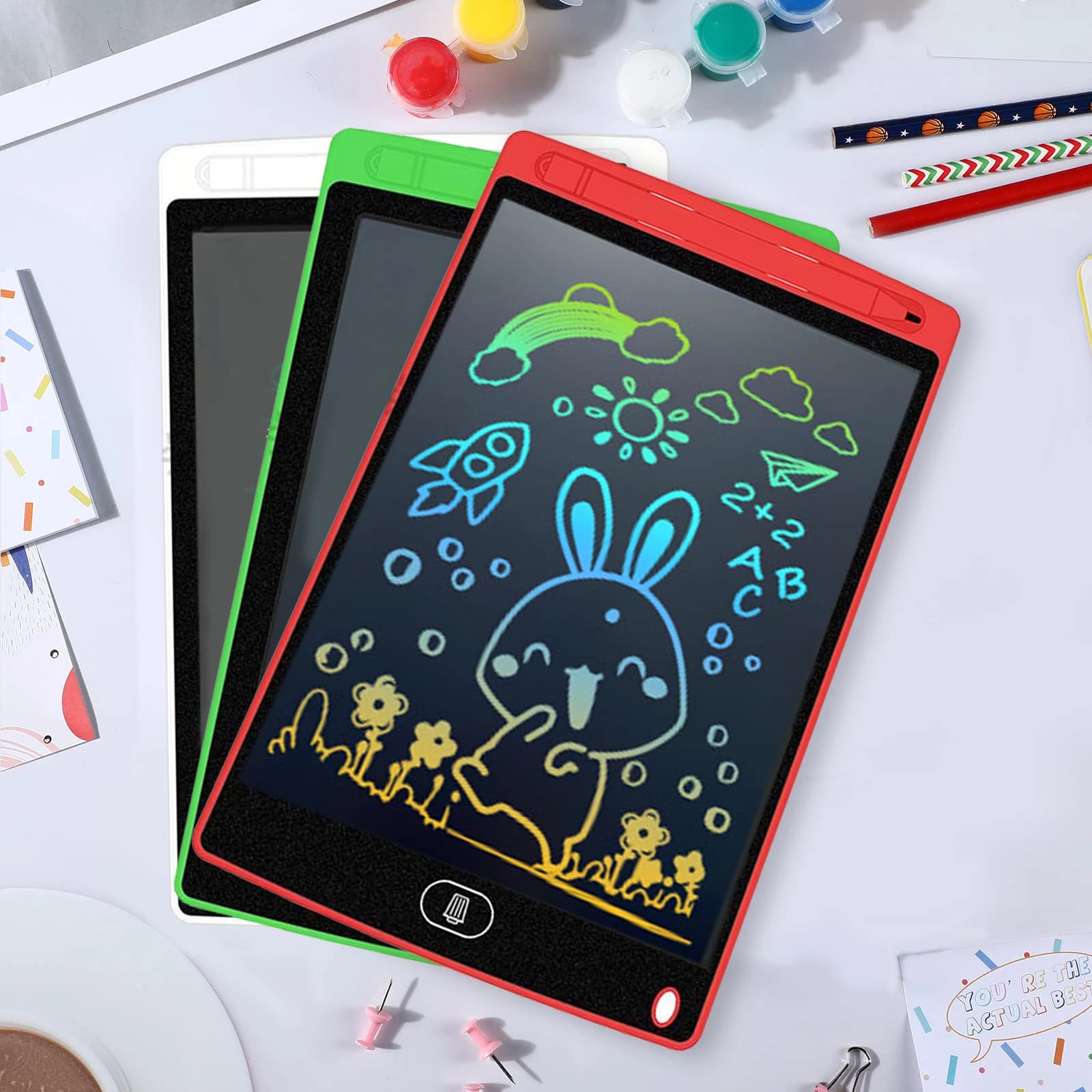 Lavagna elettronica LCD da 8,5 pollici per graffiti Doodle, tavolo da disegno intelligente, lavagna per bambini
