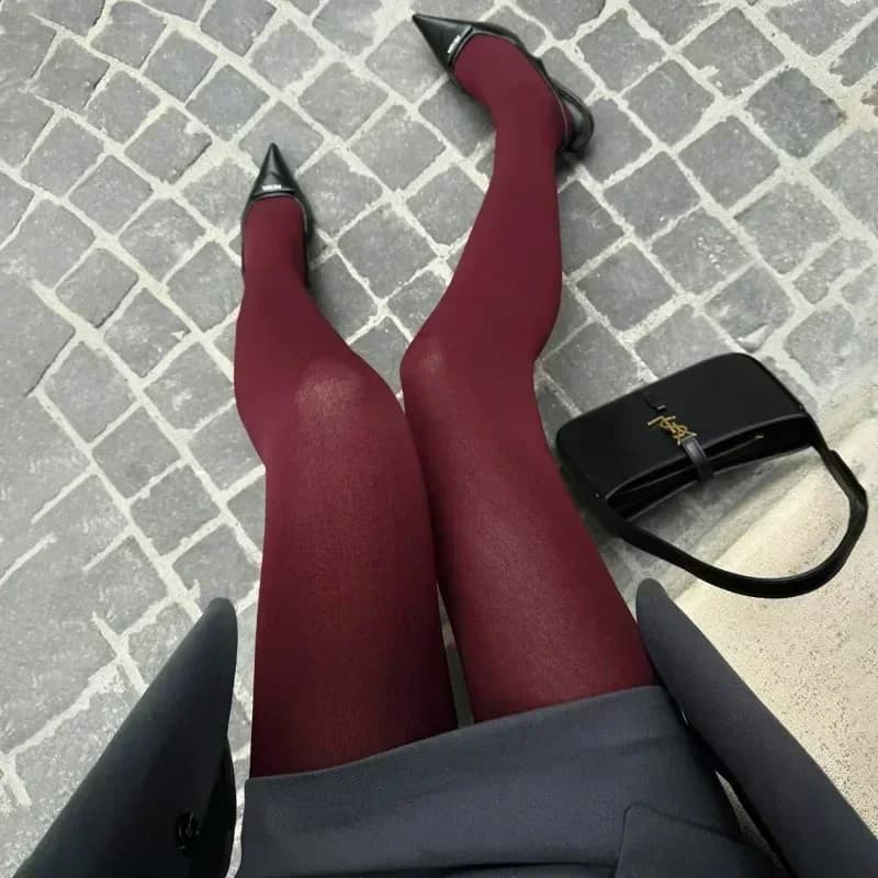 Women's tights slim stockings Leggings Super elastic large tights Sexy red women's tights spring autumn winter Y2k 2024