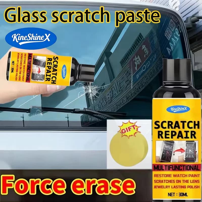 KINESHINEX Pasta Lucidante per Riparazione Graffi su Vetri Auto, Porte, Occhiali e Orologi, 1/3 Pezzi, 30/100ml