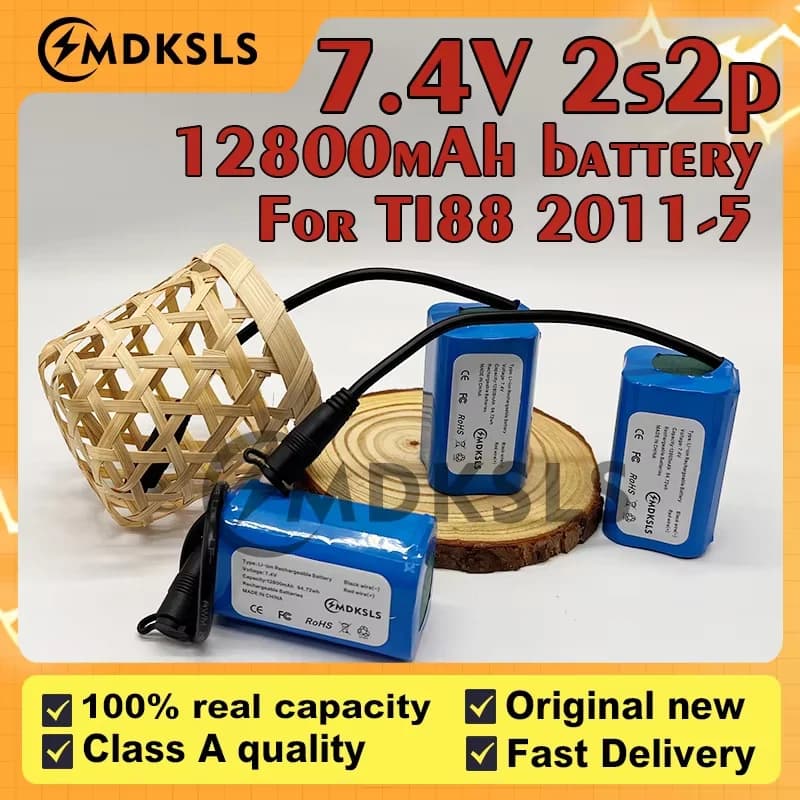 Nev 7.4V 2S2P Fishing Bait Boat 2800-12800mAh Battery For T188 T888 2011-5 V007 C18 H18 So on Remote Control RC Boat Parts18650