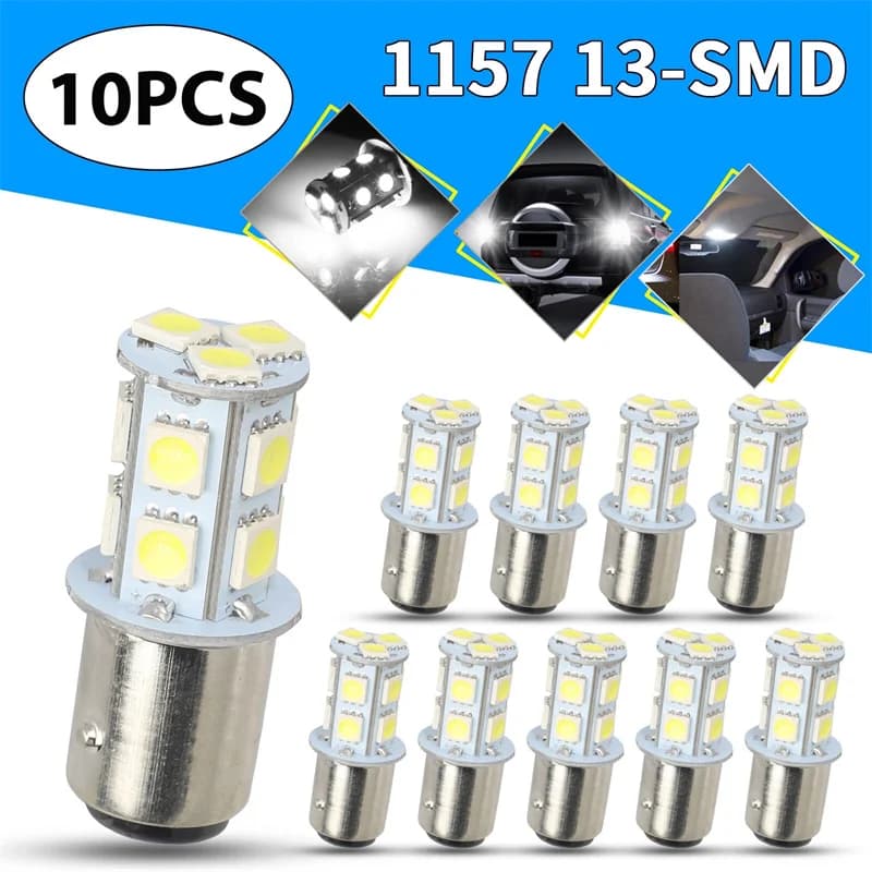 New 10x 1157 BAY15D P21/5W Car Brake Stop Tail Night Reverse Lamp Car LED Turn Parking Signal Lights Bulb