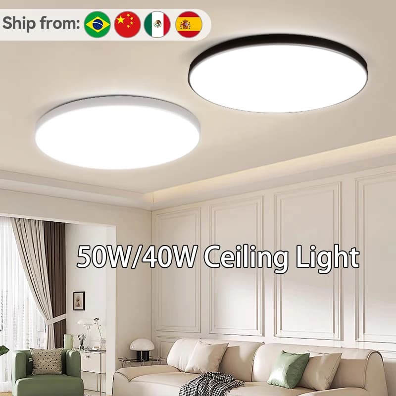 Lampade da soffitto a LED Lampadario Lampada da pannello IP44 Plafoniere da bagno impermeabili Illuminazione interna per camera da letto Soggiorno Luminair