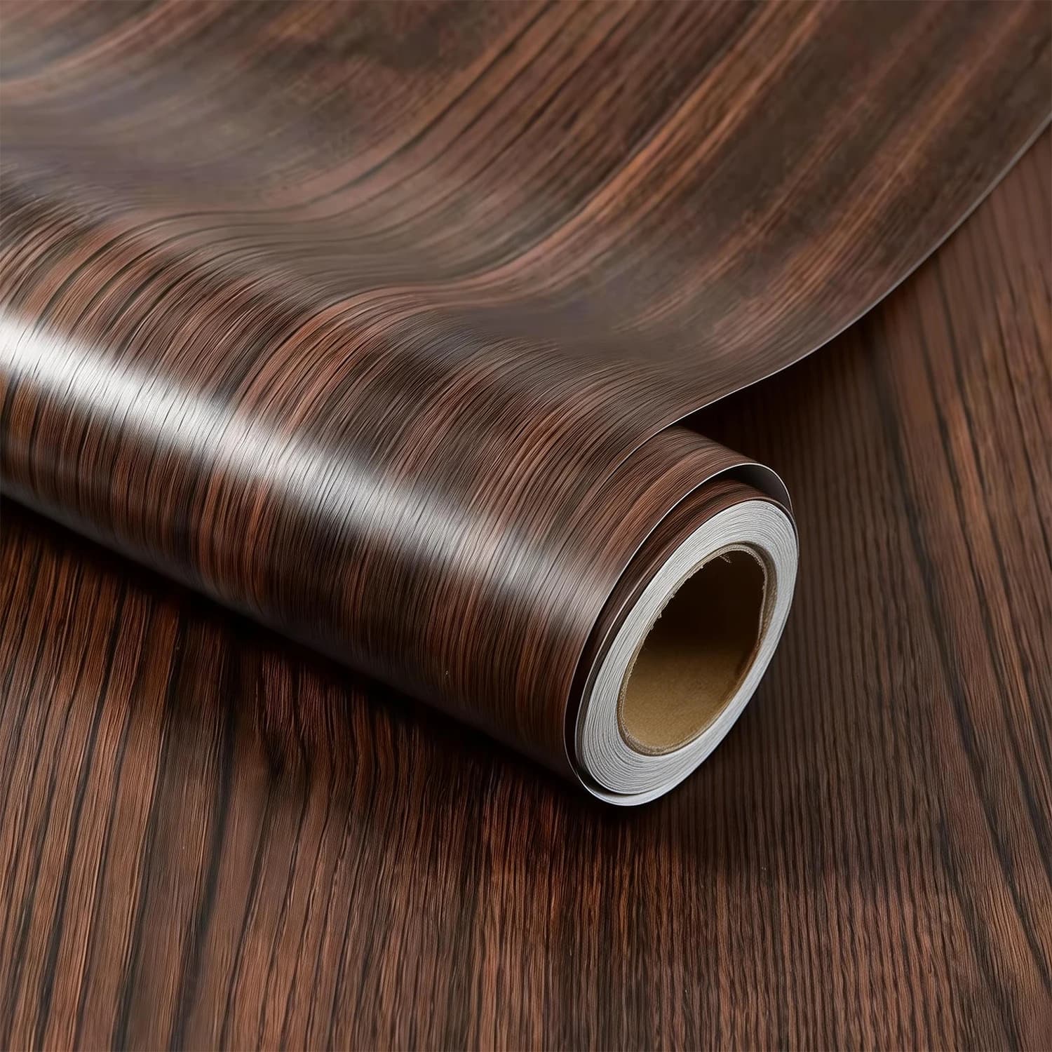 Carta da Parati Autoadesiva Effetto Legno 40CM, Adesivo per Pavimenti, Decorazione Murale per Camera da Letto e Cucina, Impermeabile