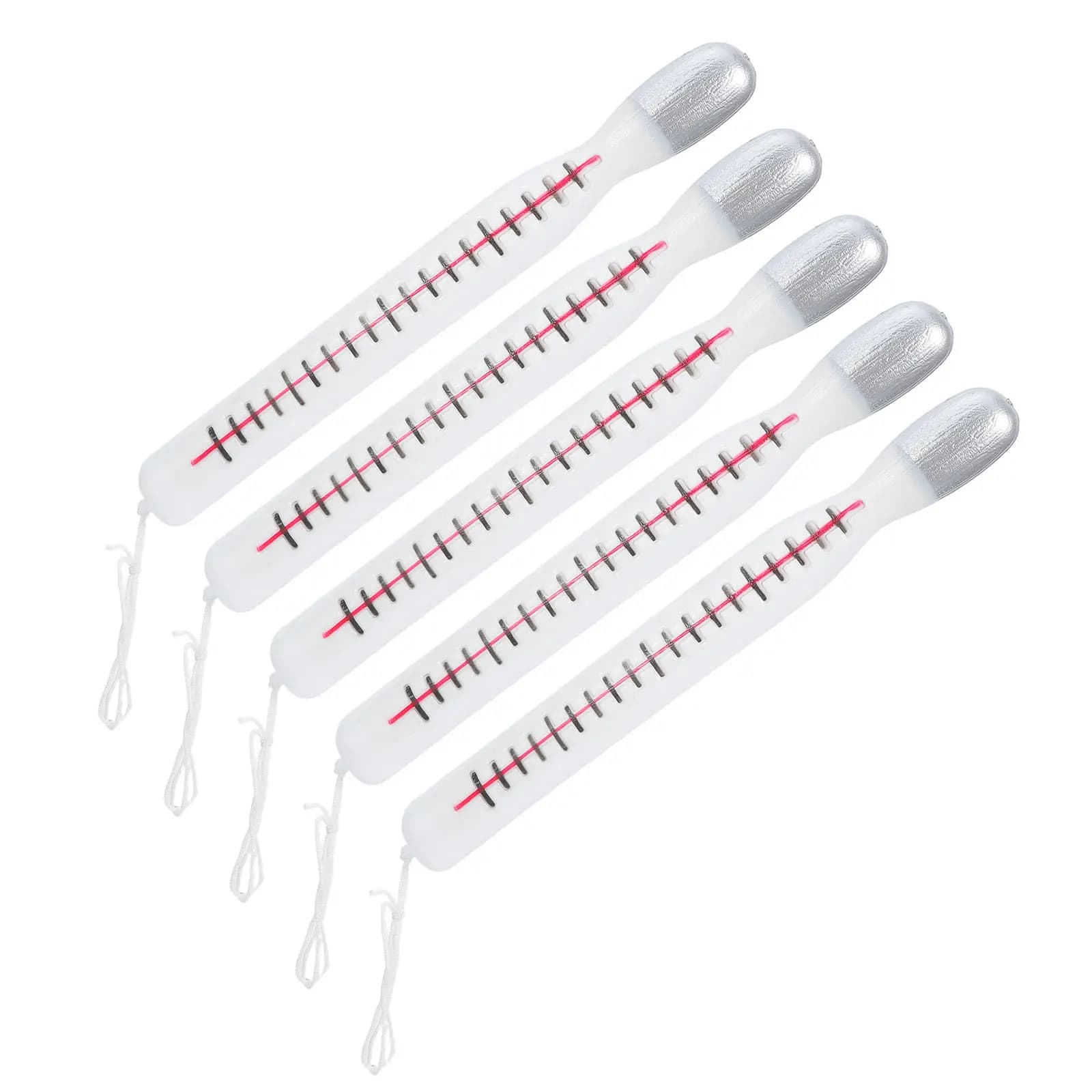 Set di 5 Termometri Finti Realistici in Plastica, 35 cm, per Giochi di Ruolo, Costume da Infermiera o Dottore, Accessori per Feste