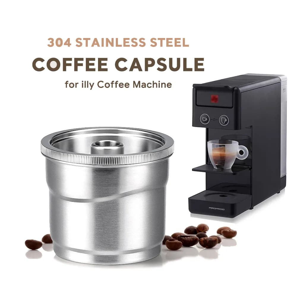 Reusable capsule for illy y3 machine Rechargeable waffles for espresso coffee Filter waffles for coffee Cream stainless steel compatible with illy X7 Y5