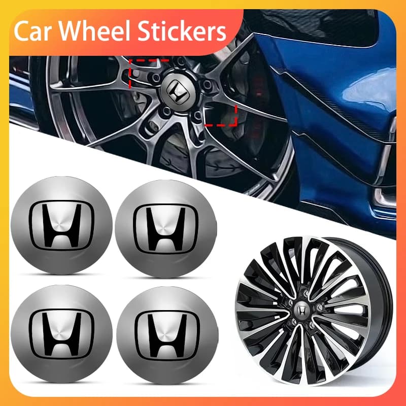 4 pz 56mm Car Wheel Center Mozzo Cap Rim Copertura Emblema Adesivo Per Honda Civic Accord CRV HRV Jazz City Odyssey Vezel Accessori