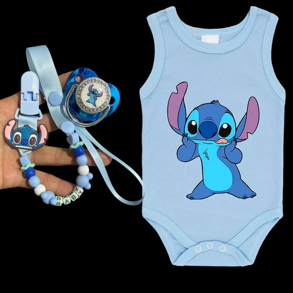Regali per neonati da 0 a 6 mesi Ciuccio per neonati con coperchio Catenella per neonati con fibbia Tuta da gattonamento Kawaii per neonati Regali per neonati