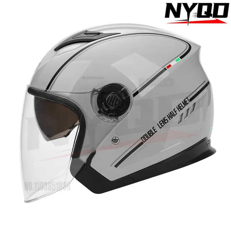 BYB 730 nuovo casco da bicicletta elettrico casco da moto casco da equitazione casco a doppia lente casco moto 56-62CM testa