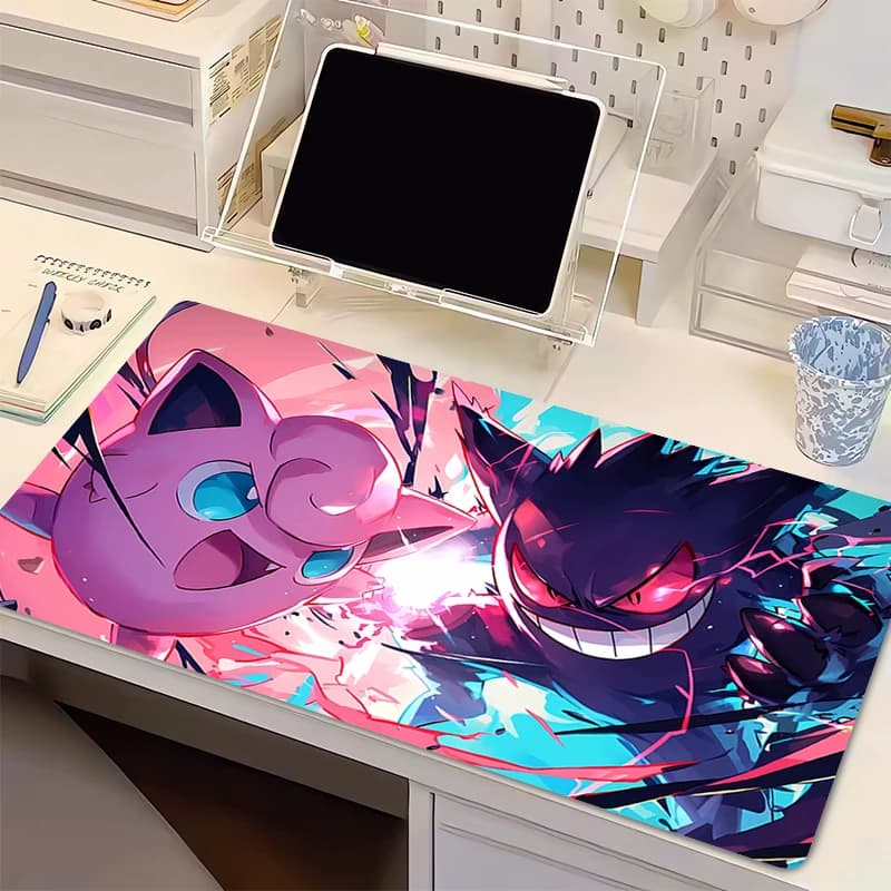 High Speed Mouse Mat for Soul Games P-Pokemon Gengar Gamer Cabinet Mouse Mat Keyboard Mat Designed specifically for mousepad Computer Desk Mat