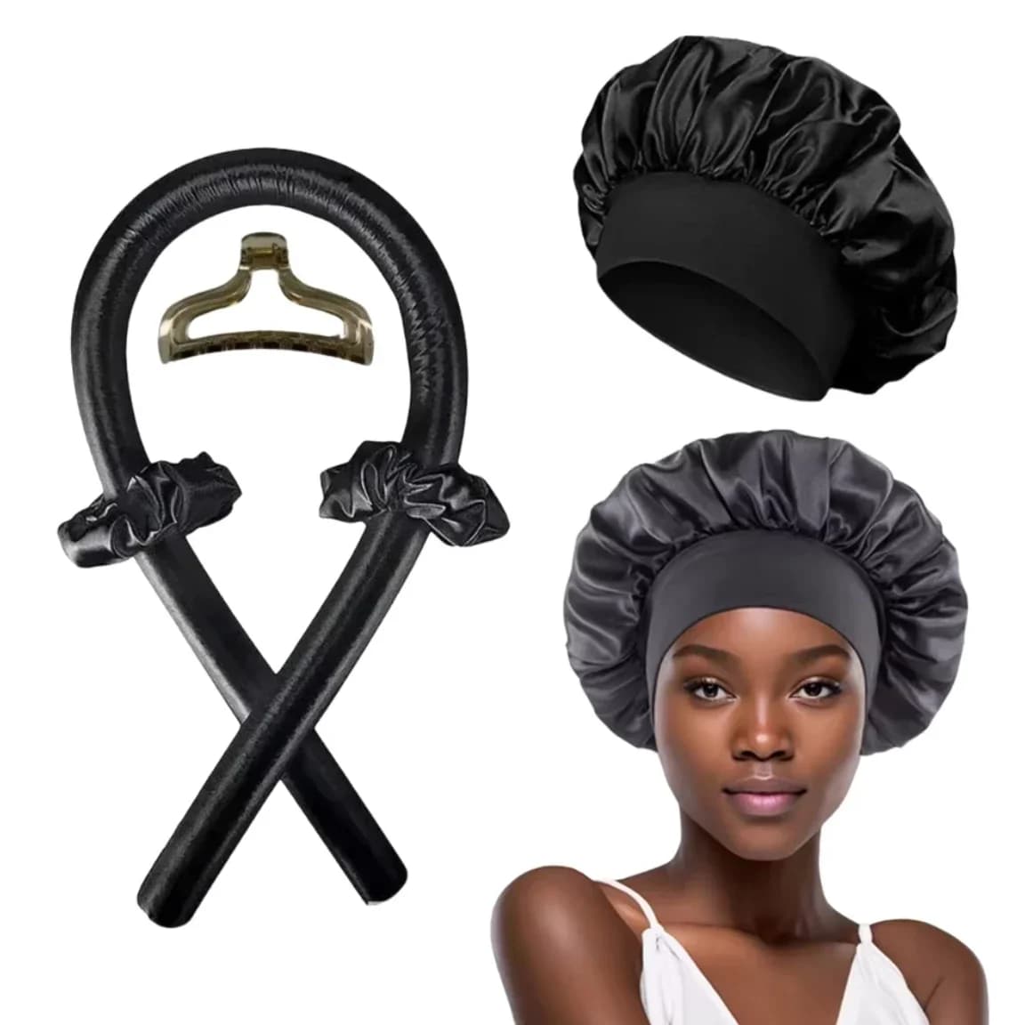 Heat-free curling rod Hair band Night cap No heat Bigodino for hair Soft bigodini Lazy curls Hood for sleeping Tools for styling