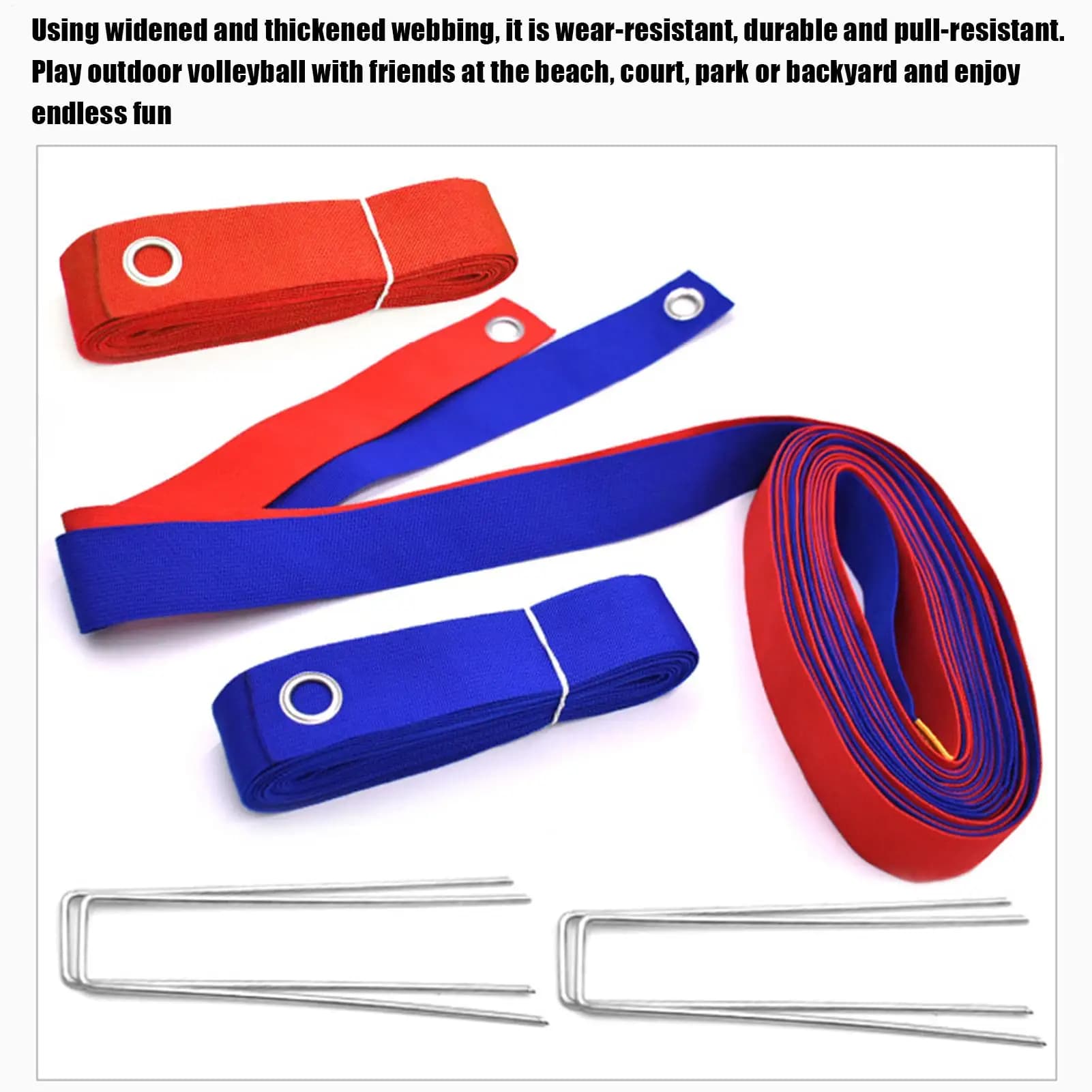 Volleyball Court Lines Beach Volleyball Court Games Lines Portable Foldable Accessories Sports Equipment for Outdoor Park Lake