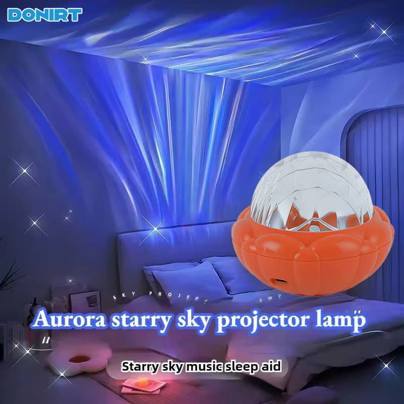 Luce di Proiezione Stellata LED RGB, Illuminazione Notturna Atmosferica a 360° ° Tenda Girevole per Feste in Casa, Soggiorno e Camera da Letto