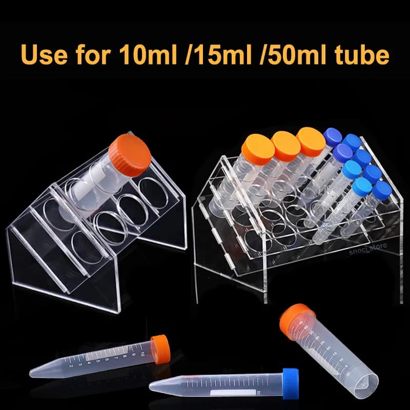 Portaprovette Portaprovette da centrifuga Portaprovette in plexiglass Supporto per provette di precipitazione obliqua per provette da 10 ml/15 ml/50 ml, diametro 18 mm/30 mm