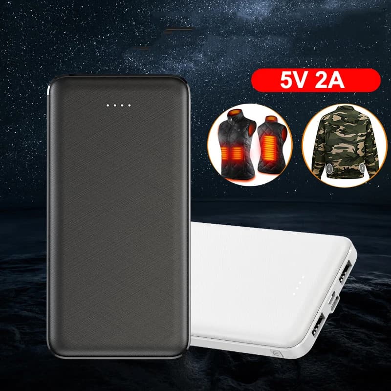 5V 2A Power Bank 20000mAh for heated vest Air conditioning Jacket Clothing External battery Power Bank for Xiaomi iPhone chargers