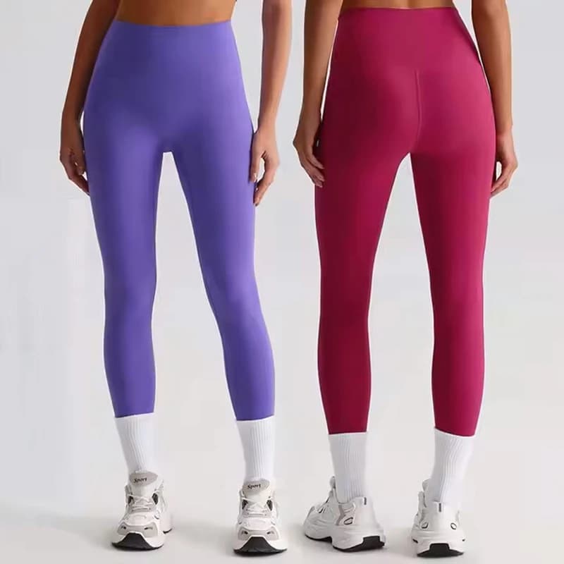 Front Seamless High Waist Sports Leggings Stretched Nylon Yoga Pants Fitness leggings for quick drying strokes for women