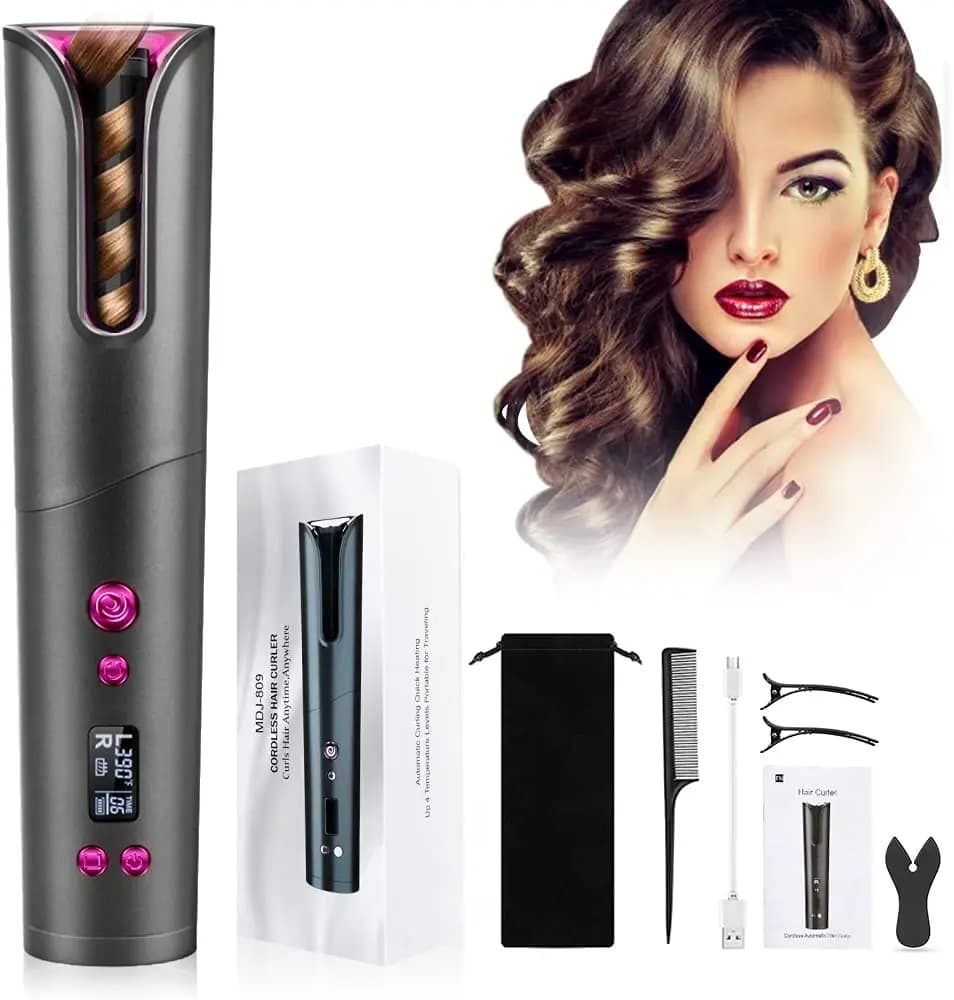 New Supply Automatic Rechargeable Automatic Rotating Iron Hair Clip