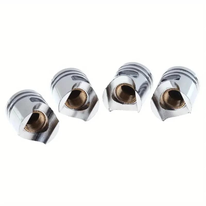 4 Pezzi Tappi Valvola Pneumatici, Copertura Protettiva Antipolvere per Valvole Ruote Auto, Accessori per Auto, Camion, Bici, Moto