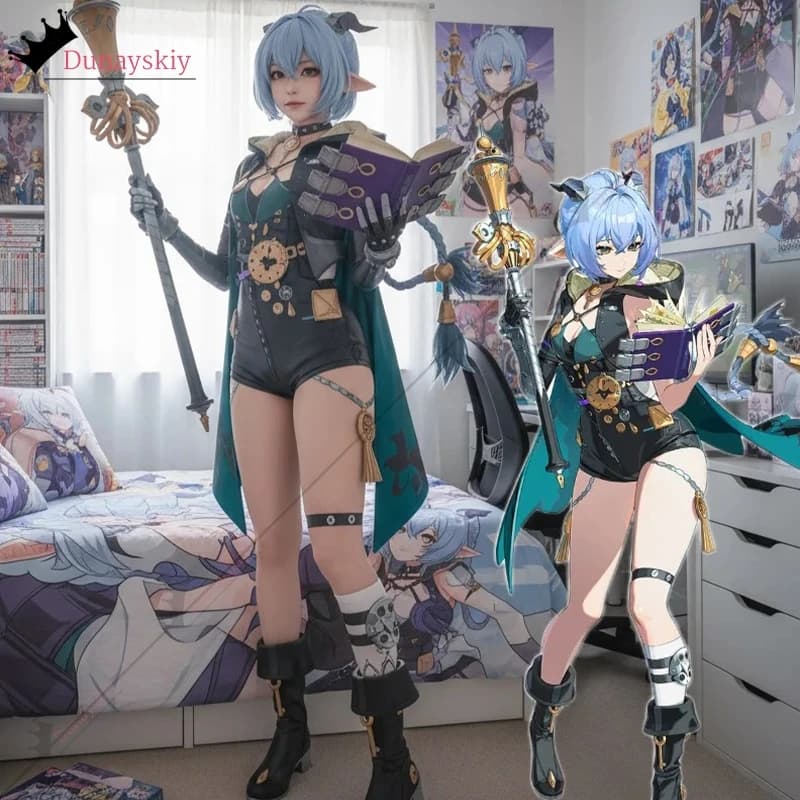 Lucia Elowen Costume Cosplay Game Zenless Zone Zero Dress Lucia Collant Sexy Dress with Mantle Set Christmas costume
