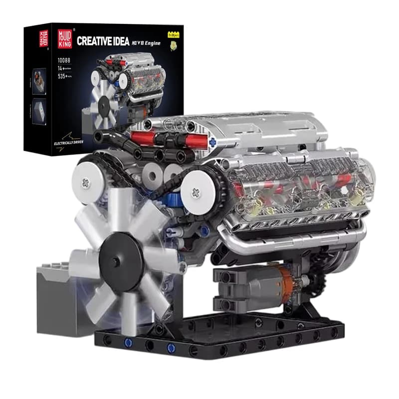 MOLD KING 10088 V8 Motore Building Block Modello 535 pz Kit di Montaggio Meccanico FAI DA TE per Adulti Regalo Educativo e Ornamento