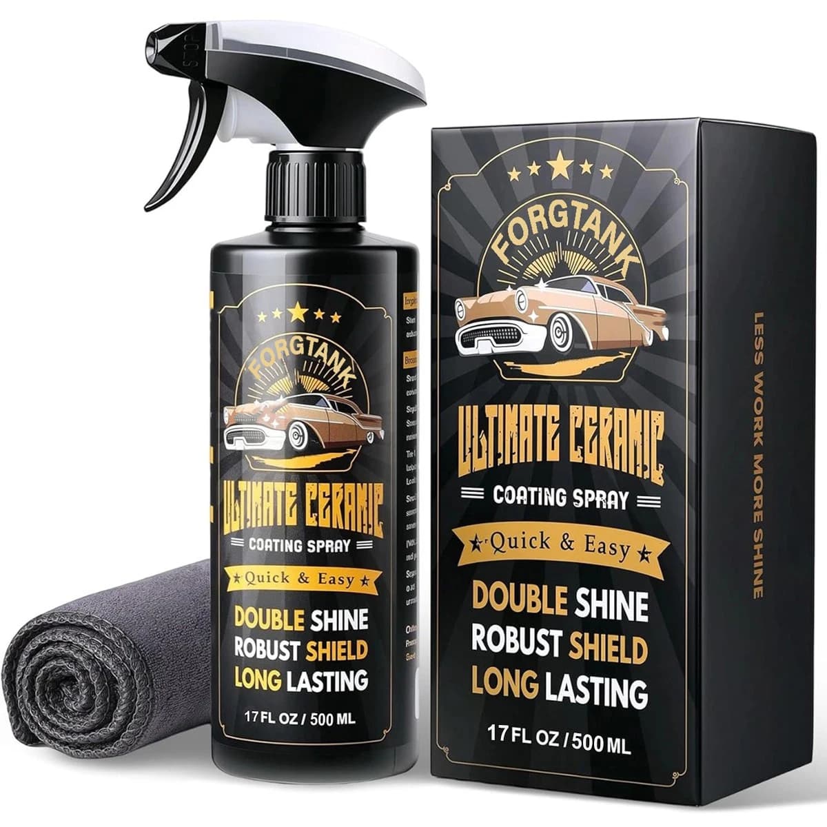 Rivestimento in ceramica per smalto per auto Brillante incomparabile Rivestimento in cera per auto Spray Dettagli rapido Cera spray dura 50+ Lavaggi Sigillante per vernice per auto