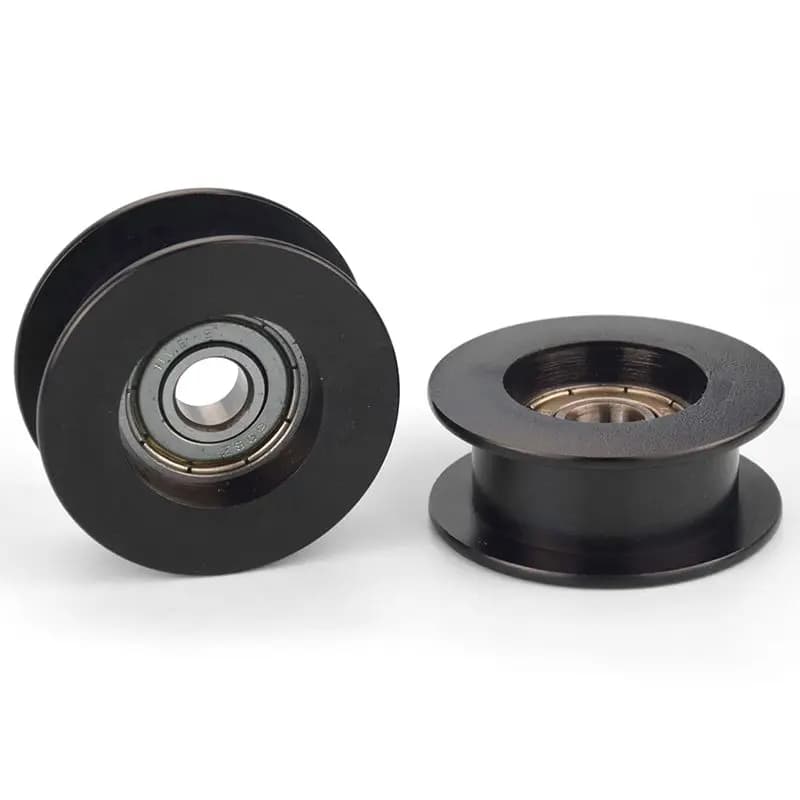 1Pc H puleggia per cuscinetti a gola puleggia per appendere la ruota di guida della cinghia in Nylon, pulegge per mobili per la casa accessori Hardware per ruote a rulli