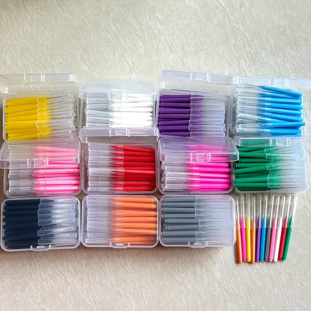 50 pcs Interdental toothbrush Healthcare Tooth whitening Denti Detergenti Interdentale Orthodontico Toothbrush Oral Hygiene Tool