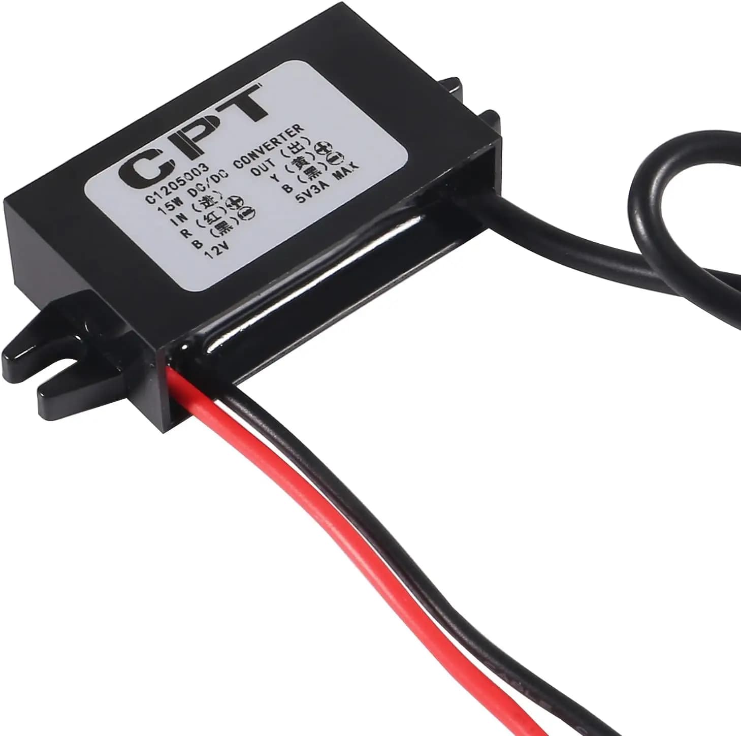 DC Converter from 12 V/24 V to 5 V 3 A 15 W Module Buck DC Converter USB Type C Power Adapter for Raspberry Pi 4, mobile, car