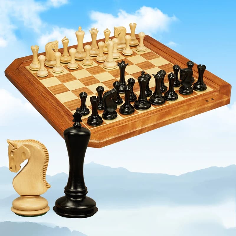 Set di scacchi in legno, Gioco di scacchi di lusso, Pezzi degli scacchi King 11 cm, Scacchiera in legno, Gioco da tavolo per famiglie, Gioco regalo di lusso