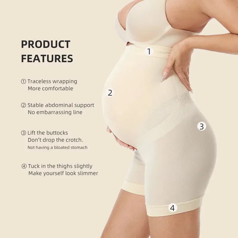 High Waist Seamless Maternity Pants Pregnant Women Pregnant Convenient Safety Panties Women's Mutandine Pregnancy Short Leggings Intimo