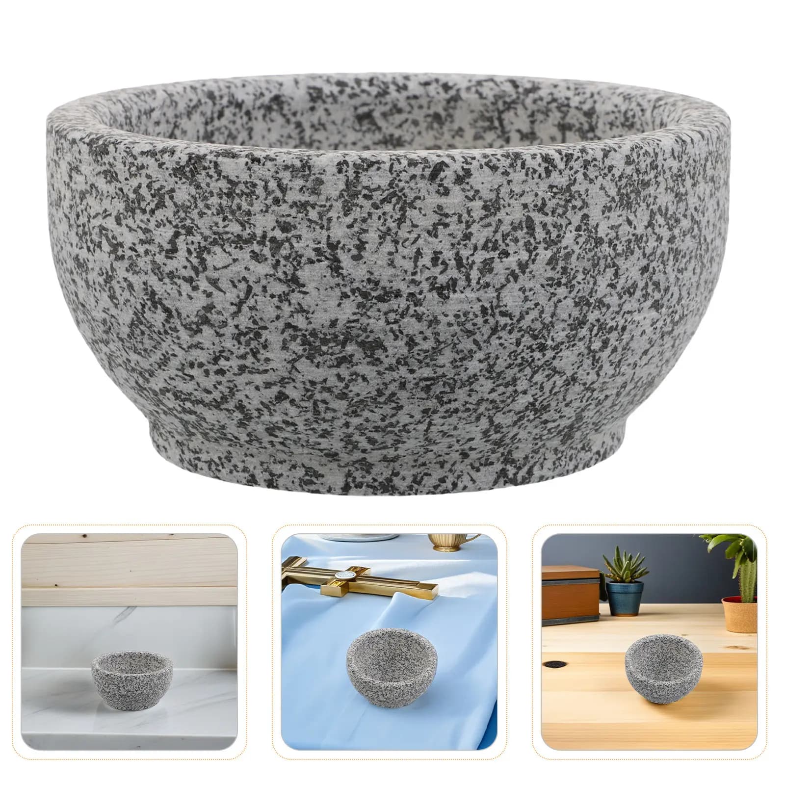 Stone Bowl for Aromatherapy from Sauna 5.5 Inches, Essential Oil Diffuser, Heat Resistant, Turkish Bath Accessories