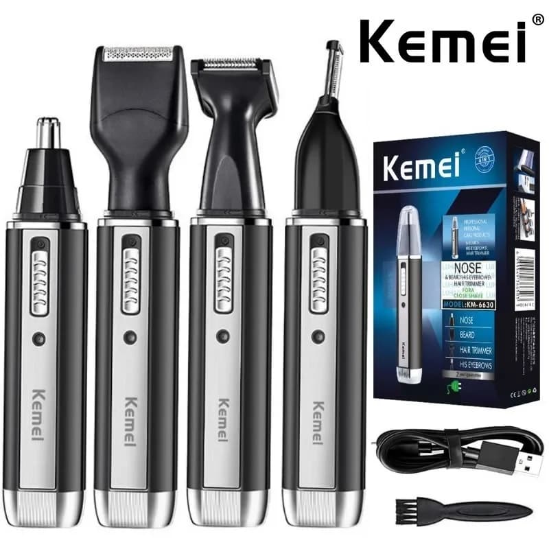 Kemei 4 in 1 trimmer for men Electric Trimmer for nose and ears Rechargeable Trimmer for hair Barba Naso and ears