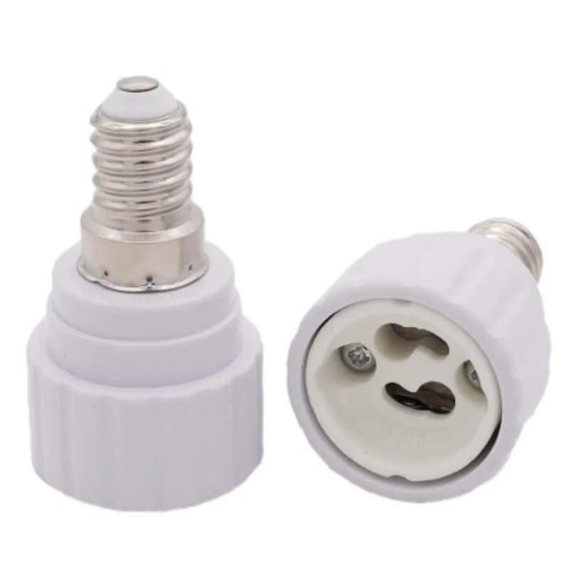 1PCS E14 a GU10 Base in ceramica Portalampada a luce LED Convertitore Vite Lampadina Adattatore LED Risparmio di luce Lampada alogena Base PBT