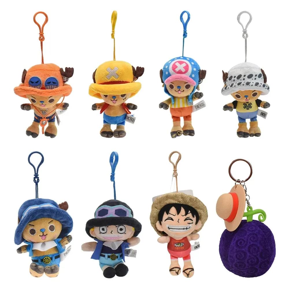 Monkey·D·Luffy Tony Tony Chopper Sabo Gum-Gum Giocattoli Animali di peluche morbidi Zaino per cartoni animati Decorazione pendente Giocattolo Regali di compleanno